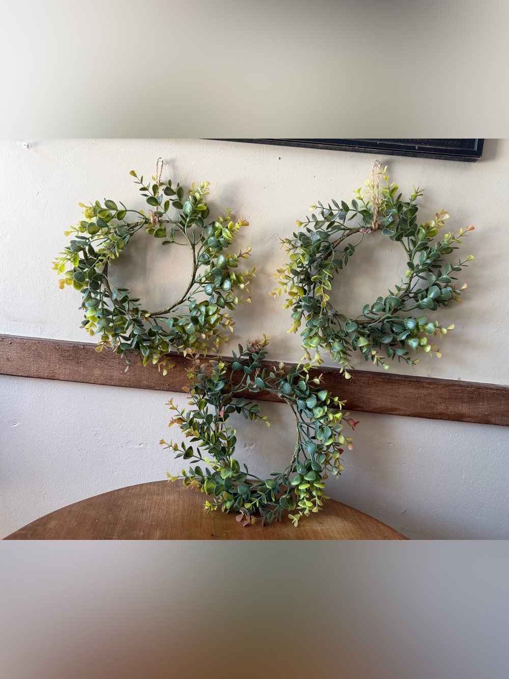 Target Green and Yellow Faux Boxwood Wreath Set
